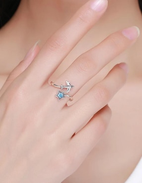 Anillo de estrella Chulada Beauty P 925 de plata circonita brillante