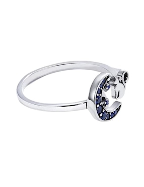 Anillo de luna Chulada Pets P 925 de plata circonita pavé