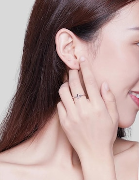 Anillo geométrico Chulada Beauty P 925 de plata pulido