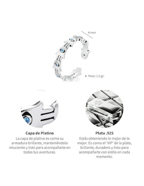Anillo de mano Chulada Beauty P 925 de plata circonita brillante
