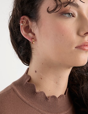 Set de aretes Map con acabado brillante