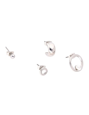 Set de aretes Map con acabado pulido