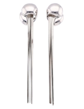 Aretes largos Map con acabado pulido
