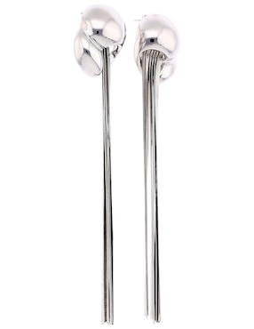 Aretes largos Map con acabado pulido