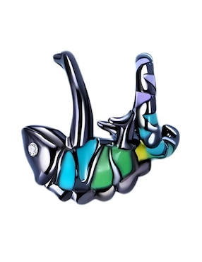 Charm de camaleón Ame Jewelry de plata P 925 zirconia