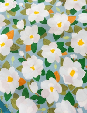 Mascada Lucida con estampado floral