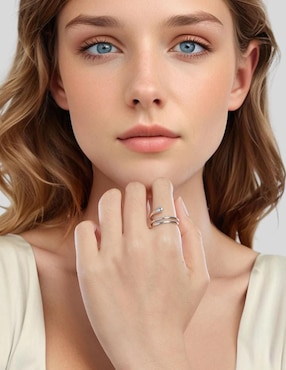 Anillo de gota Chulada Beauty P 925 de plata pulido