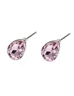 Aretes y collar de gota Lieb de metal cristal