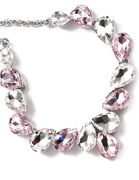 Aretes y collar de gota Lieb de metal cristal
