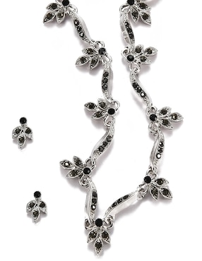 Aretes y collar Lieb de metal cristal