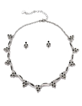 Aretes y collar Lieb de metal cristal