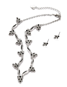 Aretes y collar Lieb de metal cristal