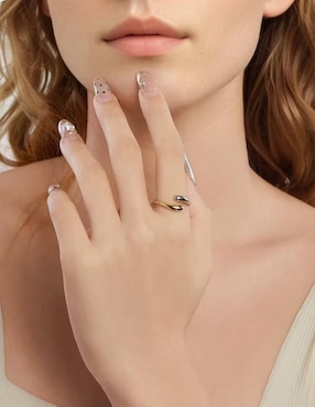 Anillo de gota Chulada Beauty P 925 de plata pulido