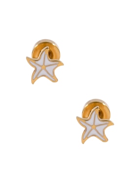 Broqueles de estrella Bizou con acabado brillante