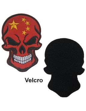 Parche decorativo para ropa Ventdepot Skull Flag04 aplicación bordado