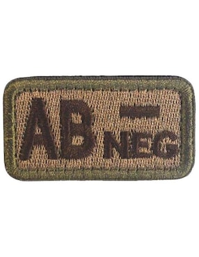 Parche decorativo para ropa Ventdepot Tipo de sangre AB- aplicación bordado