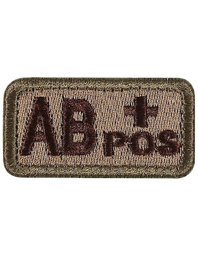 Parche decorativo para ropa Ventdepot Tipo de sangre AB+ aplicación bordado