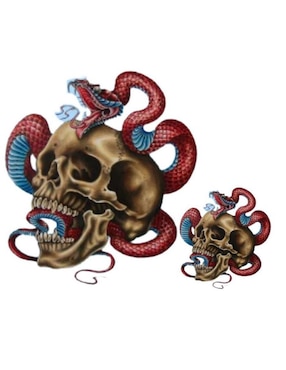 Imagen de producto Set de parches decorativos para ropa Ventdepot Skull Snake04