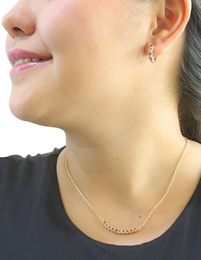 Aretes y collar Nuvi fantasía