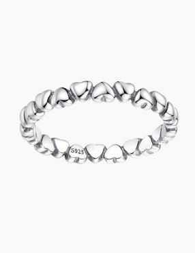 Anillo de corazón Chulada Beauty P 925 de plata pulido