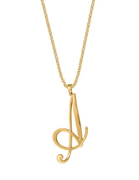 Collar con dije de letra a Unlimited By Ob 18 K