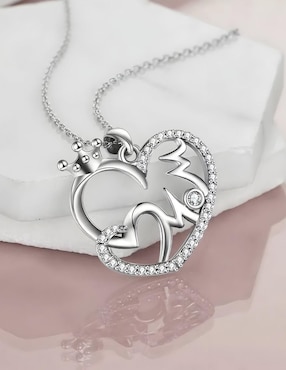Collar de corazón Ame Jewelry de plata P 925