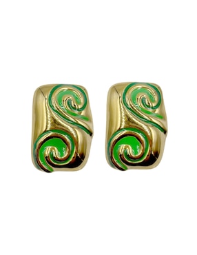 Aretes largos Map de metal