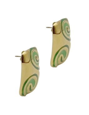 Aretes largos Map de metal
