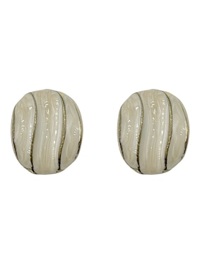 Aretes cortos circulares Map con acabado esmaltado