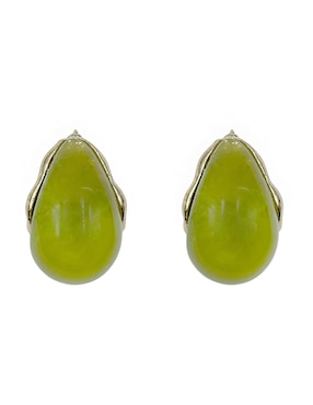 Aretes largos de gota Map con acabado brillante