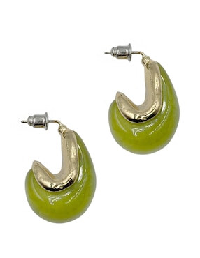 Aretes largos de gota Map con acabado brillante