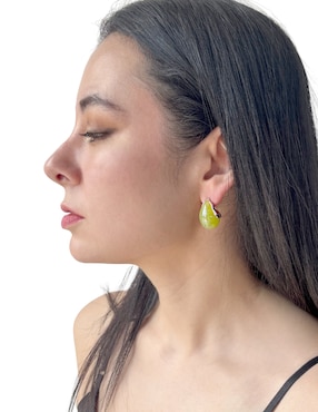 Aretes largos de gota Map con acabado brillante