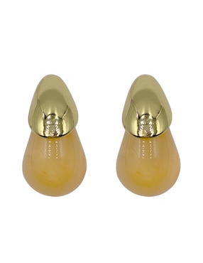 Aretes largos de gota Map con acabado liso