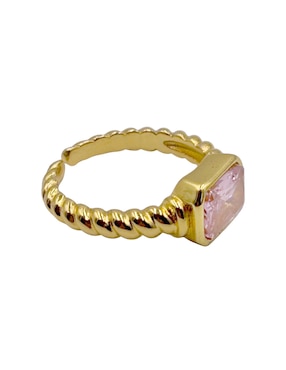 Anillo rectangular Map brillante