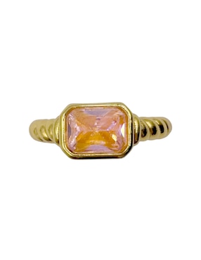 Anillo rectangular Map brillante