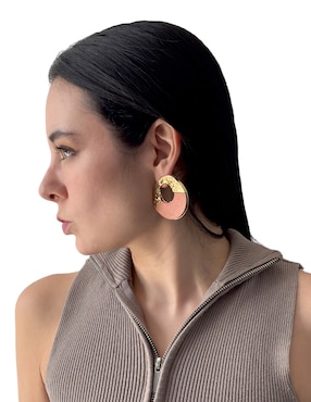 Aretes de círculo Map con acabado liso