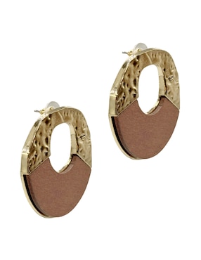 Aretes de círculo Map con acabado liso