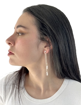 Aretes cuadrados map con acabado brillante