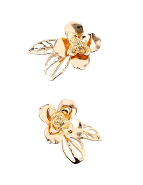 Aretes de flor Lieb con acabado brillante