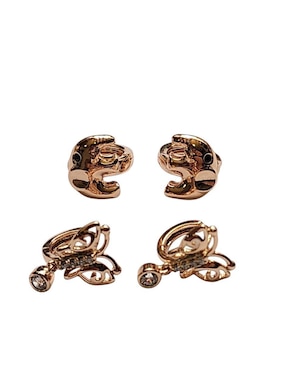 Set huggies de mariposa Llimerence by Claudia Herrera 14 k con acabado pulido zirconia