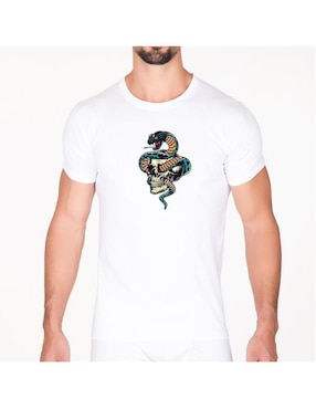 Parche decorativo para ropa Patchpros Skull Snake06 aplicación autoadhesivo