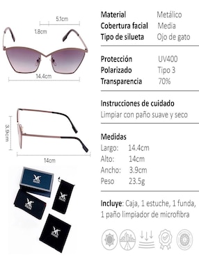 Lentes de sol Xolek XO-130-G para mujer