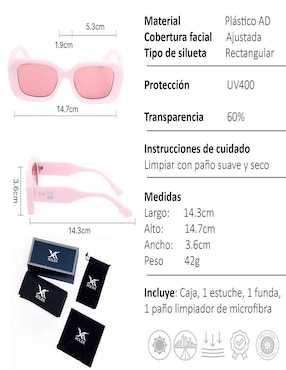 Lentes de sol Xolek Retro XO-152-R para mujer