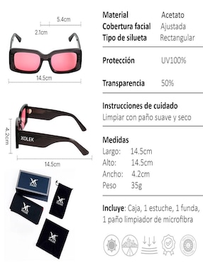 Lentes de sol Xolek Retro XO-109-R para mujer