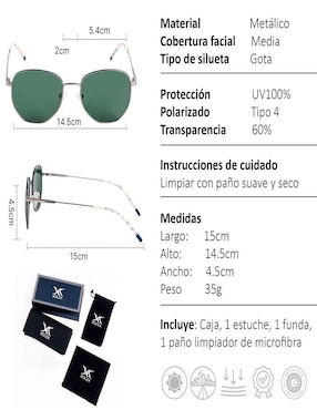 Lentes de sol Xolek XO-142-G unisex