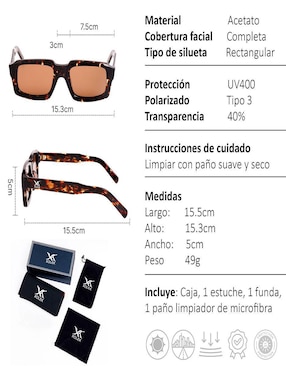 Lentes de sol Xolek Glam unisex
