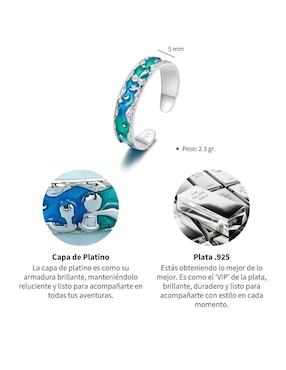 Anillo geométrico Chulada Beauty P 925 de plata pulido