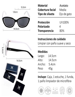 Lentes de sol Xolek Glam Xo-110-Bn para mujer