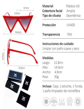 Lentes de sol Xolek Trend Xo-151-Ro para mujer