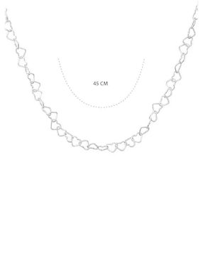 Collar de corazón Clepsidra de plata P 925